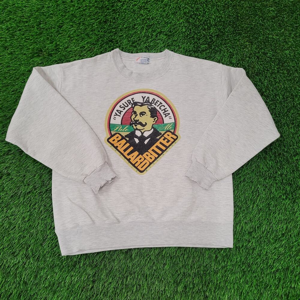 Vintage Ballard Bitter Beer Sweatshirt Womens M/L 21x23 USA